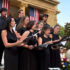 Students from the Liceu Conservatory take part in the celebrations marking the 250th anniversary of US independence
