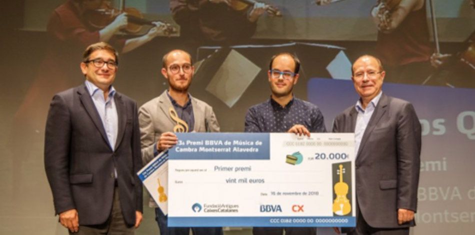 El Cuarteto Cosmos, del cual es miembro el profesor de violonchelo del Centro Profesional Conservatori Liceu, Oriol Prat, ha sido galardonado con el premio BBVA de Música de cámara Montserrat Alavedra