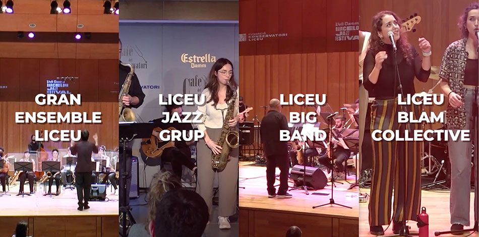 La Fundación Conservatori Liceu apuesta por la creación y la profesionalización de su alumnado con cuatro formaciones estables que cubren una poderosa variedad estilística en el Jazz y la Música Moderna