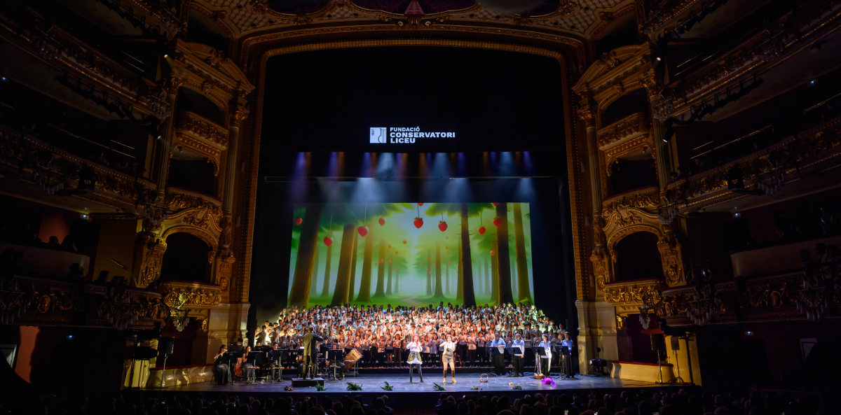 Más de 400 alumnos de las Escuelas vinculadas al Conservatori Liceu llevan "Hansel y Gretel" al Gran Teatre del Liceu