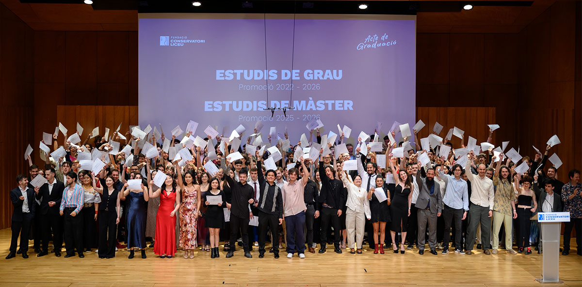 El Conservatori Superior de Música Liceu celebra el Acto de Graduación 2026