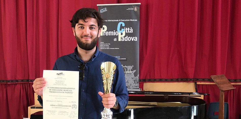 El alumno del Centro Superior David Fonseca, gana el Primer Premio en la International Music Competition "Premio Citta' di Padova"
