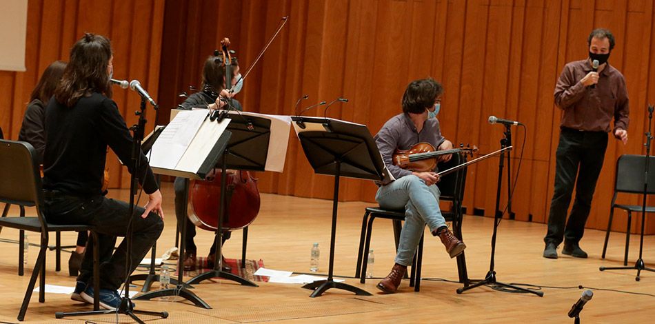 Ramon Humet y el Quartet Gerhard, protagonistas del Seminario de Composición en el Centre Superior de la Fundación Conservatori Liceu