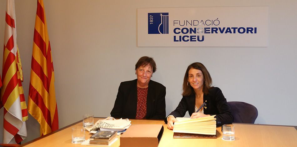 La Consejera de la Presidencia Meritxell Budó visita el Centro Superior de Música Liceu para conocer su actividad e instalaciones