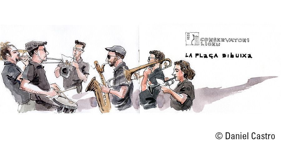 La Plaça dibuixa: Marching Band Liceu