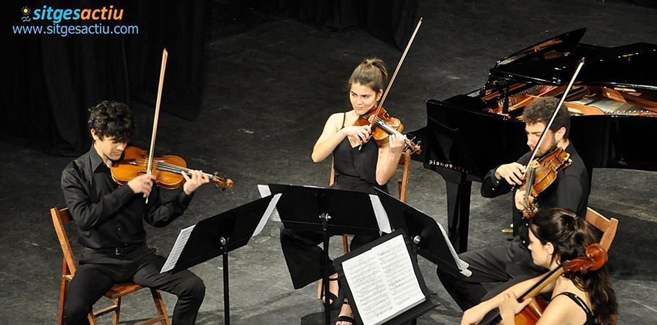 El Quartet Toldrà, formado por alumnos del Centro Superior de Música Liceu, premiados en la 25ª edición del Concurso “Josep Mirabent y Magrans”.