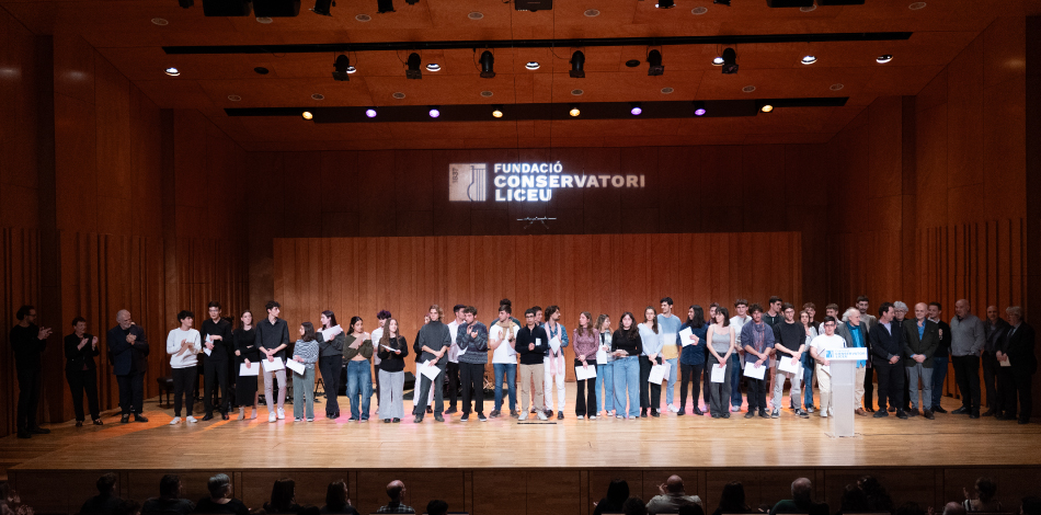 Un brillant concert dels becaris acompanya la comunicació dels nous guanyadors de les Beques Ferrer-Salat Conservatori Liceu