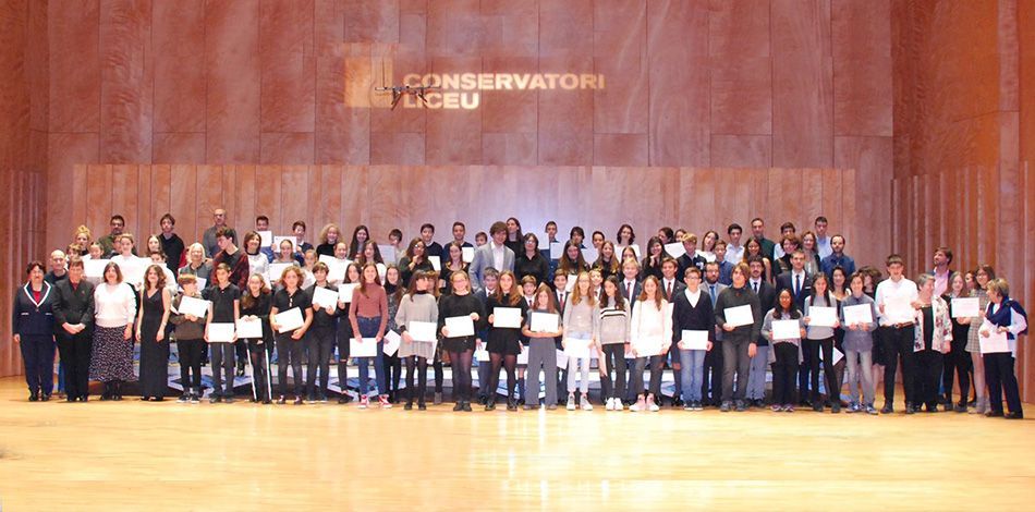El dissabte 23 de novembre ha tingut lloc a l’Auditori del Conservatori Liceu el Concert i Acte de Lliurament de Diplomes dels alumnes de les Escoles Liceu de la promoció 2018-19