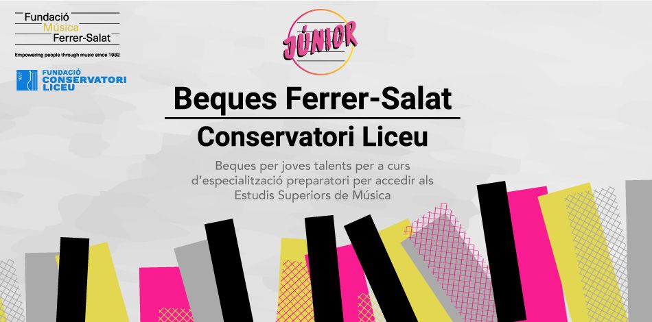 La Fundació de Música Ferrer-Salat i la Fundació Conservatori Liceu impulsen una nova iniciativa: LICEU JÚNIOR