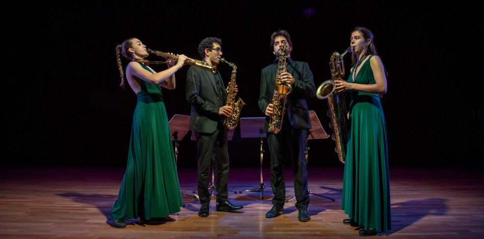 Delia Quartet i Gènesi Quartet actuen a les jornades de portes obertes de l'Ajuntament de Barcelona organitzades per les festivitats de Corpus