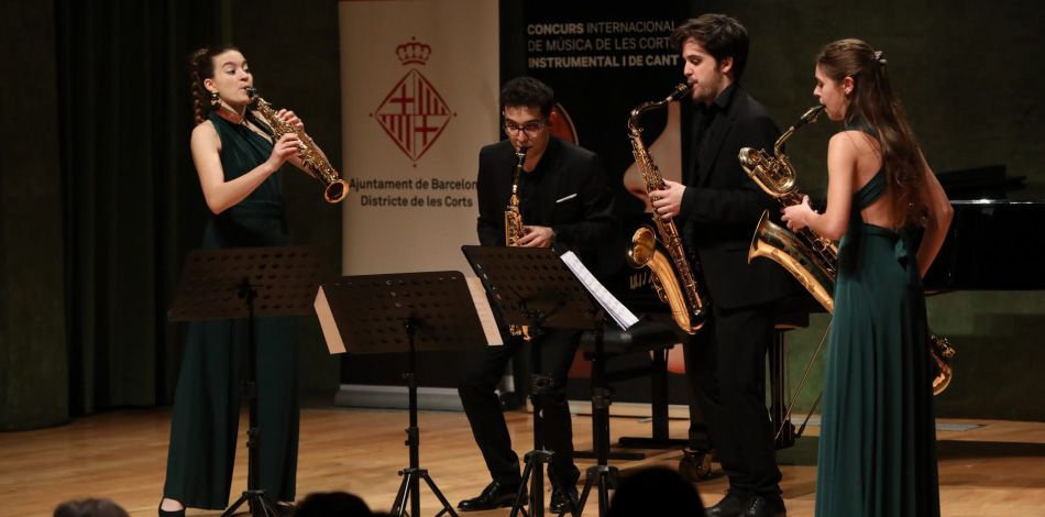 Delia Quartet, format per alumnes de la Fundació Conservatori Liceu, guanyadors de la categoria instrumental a la 18a edició del Concurs Internacional de Música de Les Corts