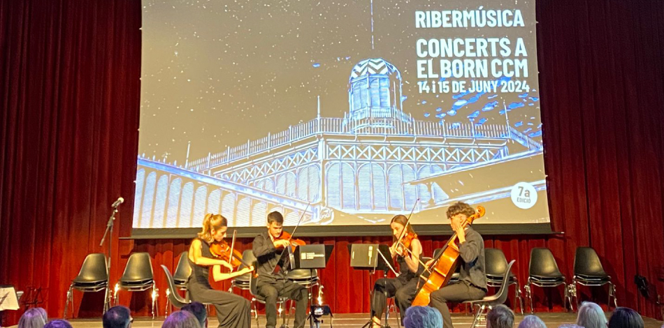 El Quartet da Capo, format per alumnes del Conservatori Superior Liceu, actua al Born Centre de Cultura i Memòria