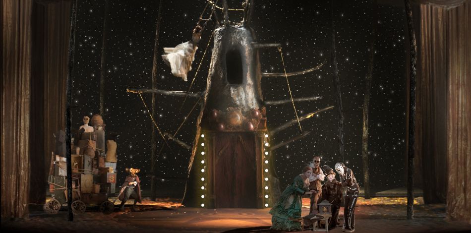 Alumnes del Centre Superior de la Fundació Conservatori Liceu participen a l’espectacle “La Torre de Nadal”, una creació de Lluis Danés