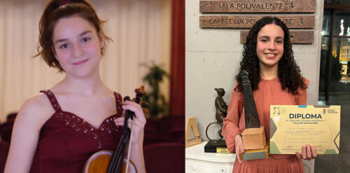Sofía Guillamón i Vega Rodríguez, becàries del Liceu Júnior, guardonades a concursos internacionals