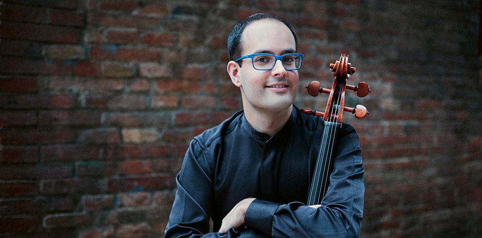 Oriol Prat, violoncel·lista i professor del Centre Professional Conservatori Liceu, resident al Palau de la Música Catalana amb el Cosmos Quartet