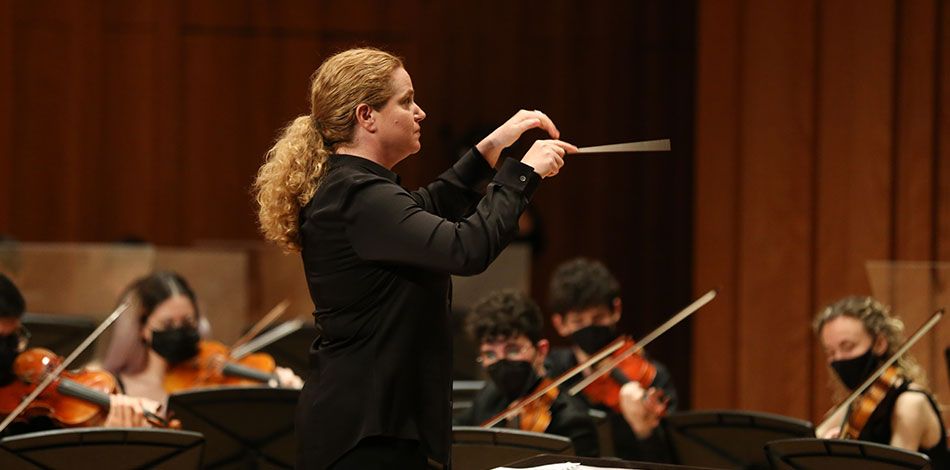 Speranza Scappucci dirigeix l’Orquestra Simfònica del Conservatori Liceu en el marc de “Futura”, jornades de reflexió sobre el paper de ciutats com Milà i Barcelona