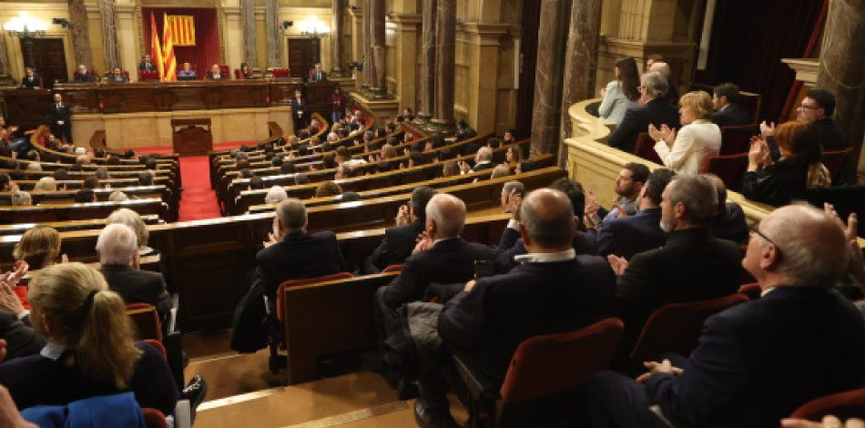 El Quartet Vocal Conservatori Liceu actua al Parlament de Catalunya amb motiu del seu norantè aniversari