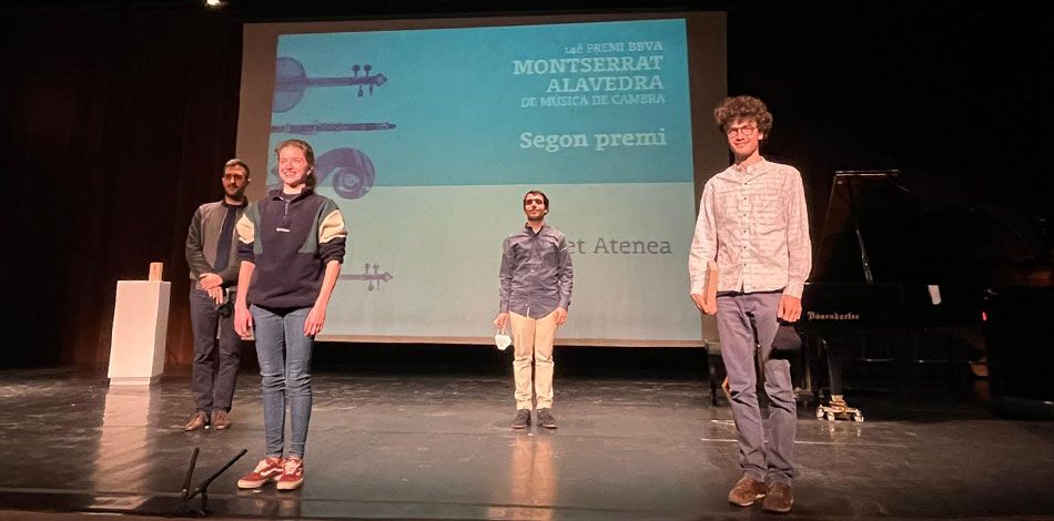 L’alumne de violoncel del Centre Superior Liceu Alex Olmedo, com a membre del Quartet Atenea, ha estat guardonat amb el Segon Premi BBVA de Música de Cambra Montserrat Alavedra