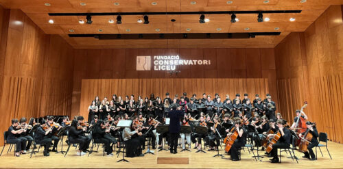 Inici dels concerts de les formacions del Centre Professional amb una actuació de les Orquestres i el Cor Clàssic a l’Auditori Conservatori Liceu